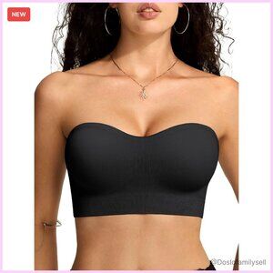 Strapless Push Up Bralette Seamless Comfort Wireless Supportive Padded